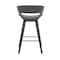 Armen Living Jagger Modern 26" Black Wood and Gray Faux Leather Counter Height Barstool LCJGBABLGR26 - alternate 2